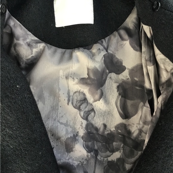 SOIA & KYO Wool Coat with leather detail - medium - Picture 4 of 9